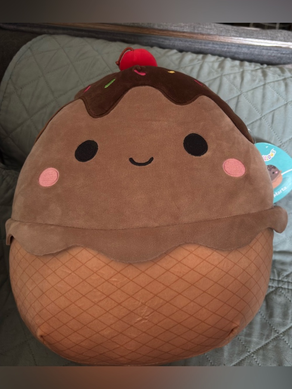 Squishmallows Chocolate Sundae Plush - Brown, Pink, Red, Black